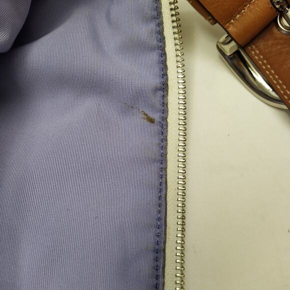 Coach White Pebbled Leather Zipper Closure Hobo Shoulder Bag - Picture 15 of 16